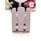 Ruby and Mother of Pearl Earrings